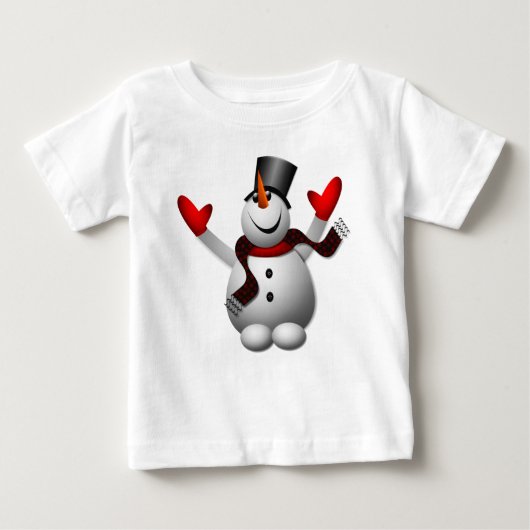 T-shirt Pour Bébé Joyeux bonhomme de neige (Devant)