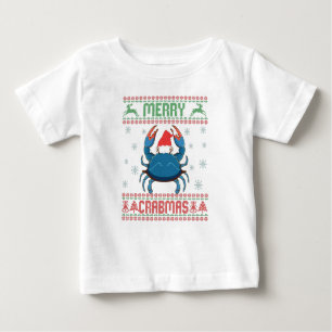 T-shirt Pour Bébé Joyeux crabes Funny Crabe laide de Noël