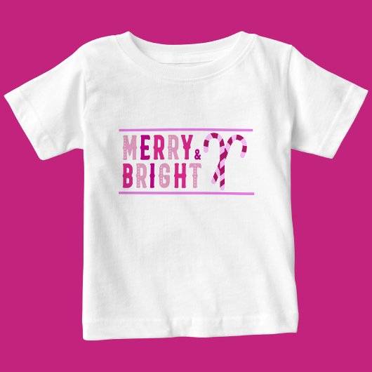 T-shirt Pour Bébé Joyeux et lumineux, Joyeux Noël