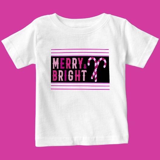T-shirt Pour Bébé Joyeux et lumineux, Joyeux Noël