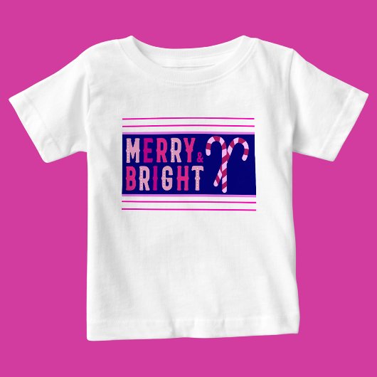 T-shirt Pour Bébé Joyeux et lumineux, Joyeux Noël