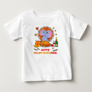 T-shirt Pour Bébé Joyeux Hallo Elephant Boire Vin Merci Cadeau