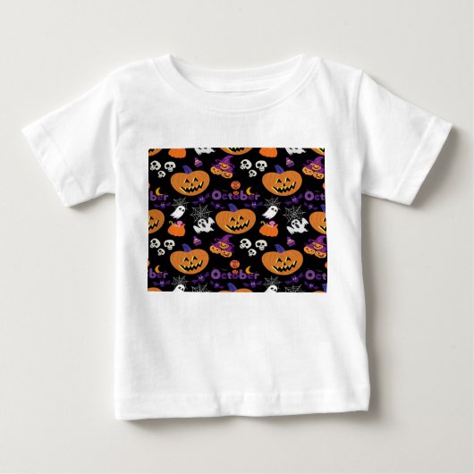 T-shirt Pour Bébé Joyeux Halloween (Devant)