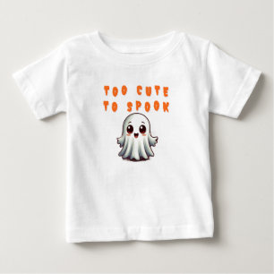 T-shirt Pour Bébé Joyeux Halloween Fantôme Avec Chauves-Souris Et Fe
