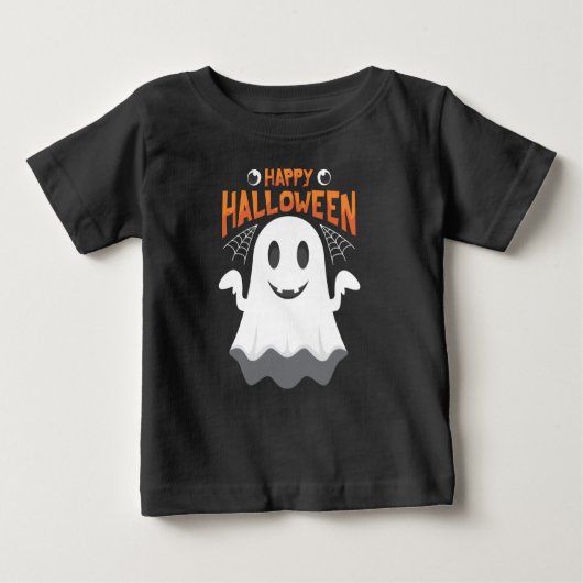 T-shirt Pour Bébé Joyeux Halloween Ghost (Devant)