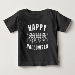 T-SHIRT POUR BÉBÉ JOYEUX HALLOWEEN SQUELETTES DANSEURS