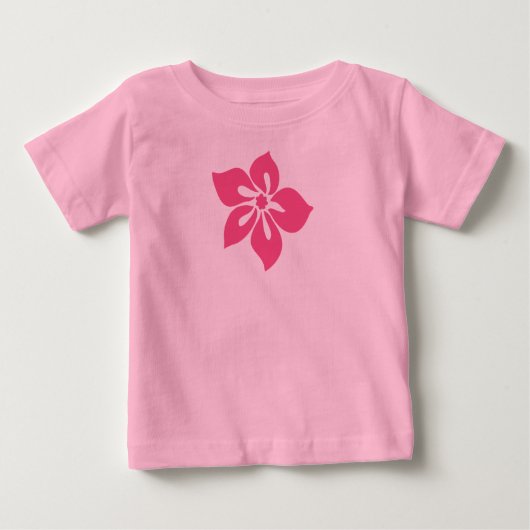 T-shirt Pour Bébé Joyeux Hibiscus bébé Tee (Devant)