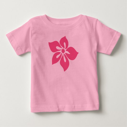 T-shirt Pour Bébé Joyeux Hibiscus bébé Tee (Devant)