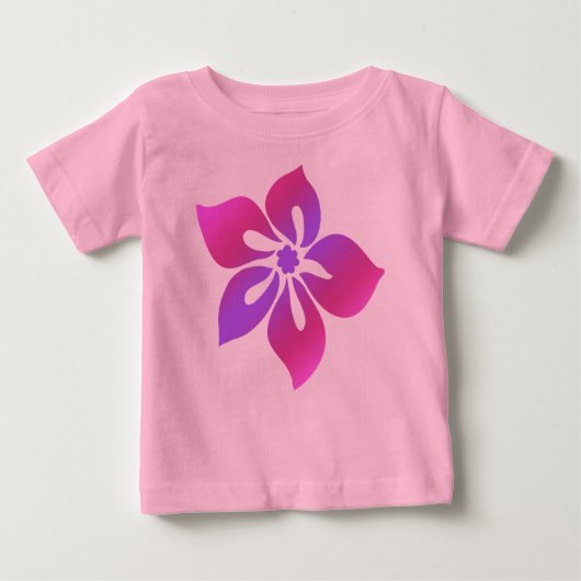 T-shirt Pour Bébé Joyeux Hibiscus Tropical Floral Blend (Devant)