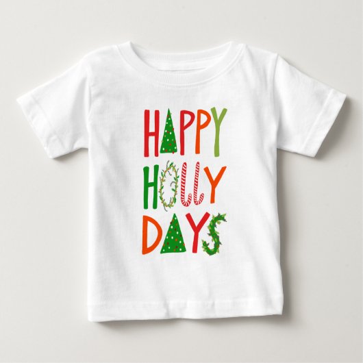 T-shirt Pour Bébé JOYEUX JOURS SAINTS Joyeux Noël (Devant)