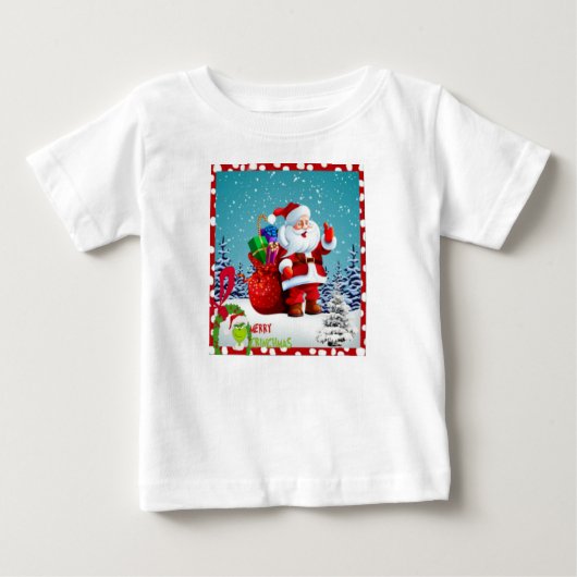 T-shirt Pour Bébé Joyeux Noël (Devant)