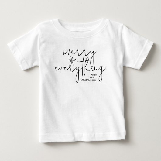 T-shirt Pour Bébé Joyeux Noël (Devant)