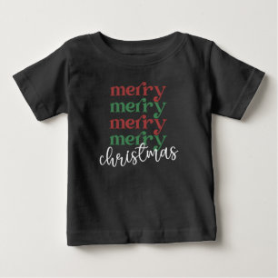 T-shirt Pour Bébé Joyeux Noël Cadeaux de célébration de Noël en fami