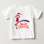T-shirt Pour Bébé Joyeux Noël, Joyeux & Bright, (Devant)
