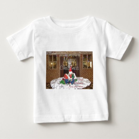 T-shirt Pour Bébé Joyeux Noël loin de chez soi (Devant)