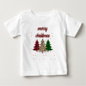 T-shirt Pour Bébé Joyeux Noël moderne & élégant (Devant)