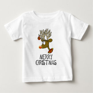 T-shirt Pour Bébé Joyeux Noël Reindeer bébé Tee