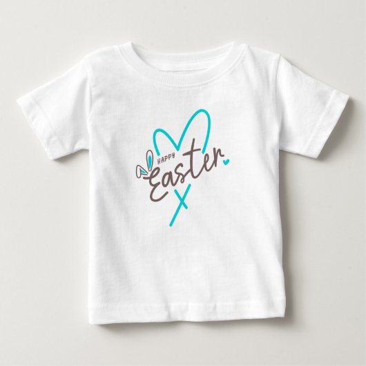 T-shirt Pour Bébé Joyeux Pâques à la famille (Devant)