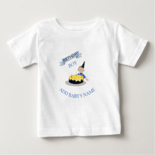 T-shirt Pour Bébé Joyeux premier anniversaire mignon bébé garçon Cus
