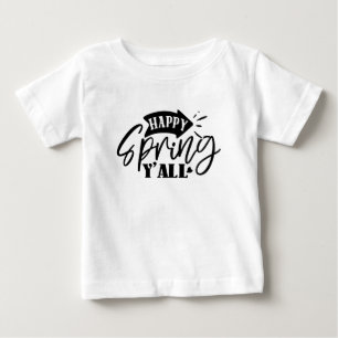 T-shirt Pour Bébé Joyeux Printemps à Tous Typographie Design-49765