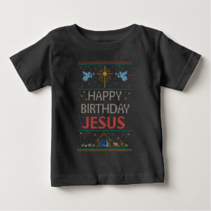 T-shirt Pour Bébé Joyeux pull de Noël Joyeux Joyeux Anniversaire Jés