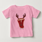 T-shirt Pour Bébé Joyeux T-Bone Steak Reindeer nez rouge Noël (Devant)