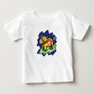 T-shirt Pour Bébé Joyeux Taurus Bleu avec dessin de l'étoile rouge