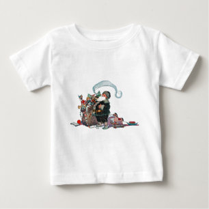 T-shirt Pour Bébé Joyeux Vieux Elfe de Noël, Jessie Willcox Smith