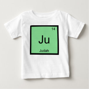 T-shirt Pour Bébé Judah Name Chemistry, Élément Tableau périodiqu
