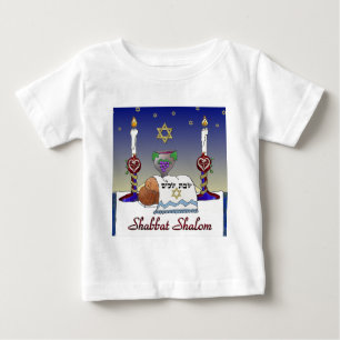 T-shirt Pour Bébé Judaica Shabbat Shalom