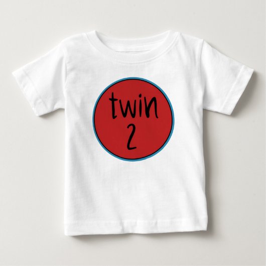 T-shirt Pour Bébé Jumeau 2 (Devant)