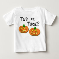 Jumeau Halloween ou tee citrouille de traitement