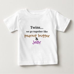T-shirt Pour Bébé Jumeaux - beurre et gelée d'arachide