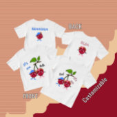 T-shirt Pour Bébé Jumeaux cerise