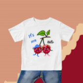 T-shirt Pour Bébé Jumeaux cerise