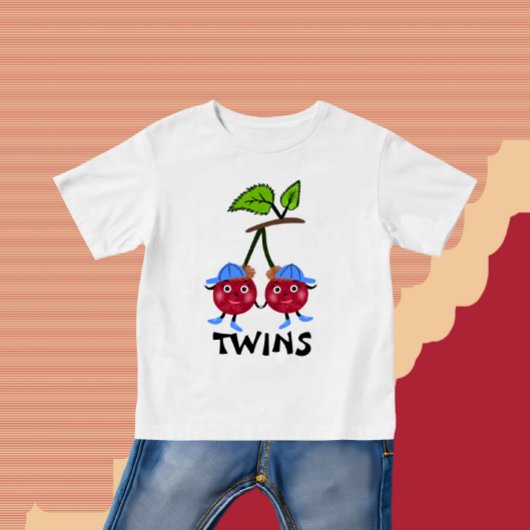 T-shirt Pour Bébé Jumeaux cerises