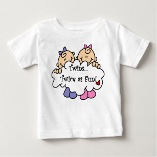 T-shirt Pour Bébé Jumeaux deux fois comme amusement