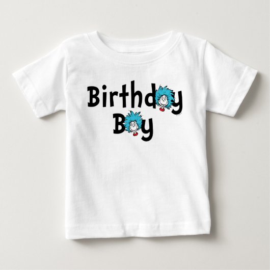 T-shirt Pour Bébé Jumeaux Thing One Thing Two Anniversaire | Garçon (Devant)