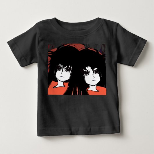 T-shirt Pour Bébé Jumelles Anime (Devant)