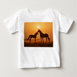 T-shirt Pour Bébé Jument et poulain