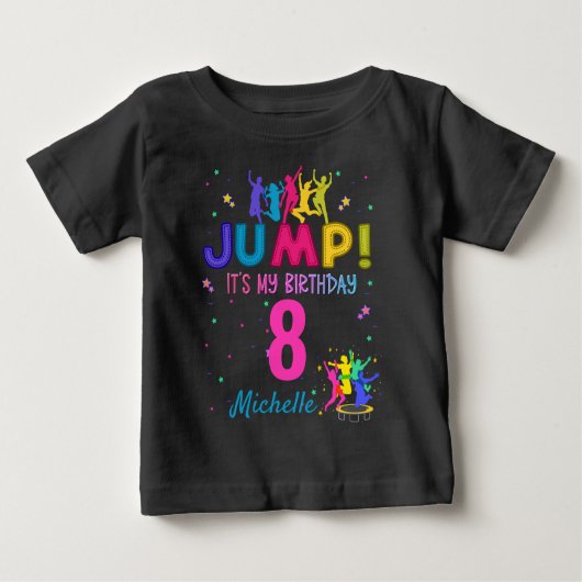 T-shirt Pour Bébé Jump Party C'est mon anniversaire Trampoline Bounc (Devant)
