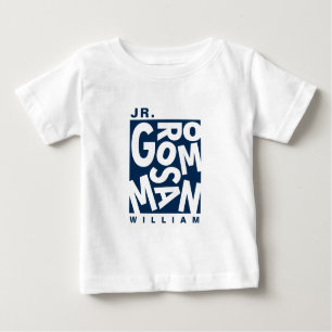 T-shirt Pour Bébé Junior Jr Groomsman, mariage, Navy Blue