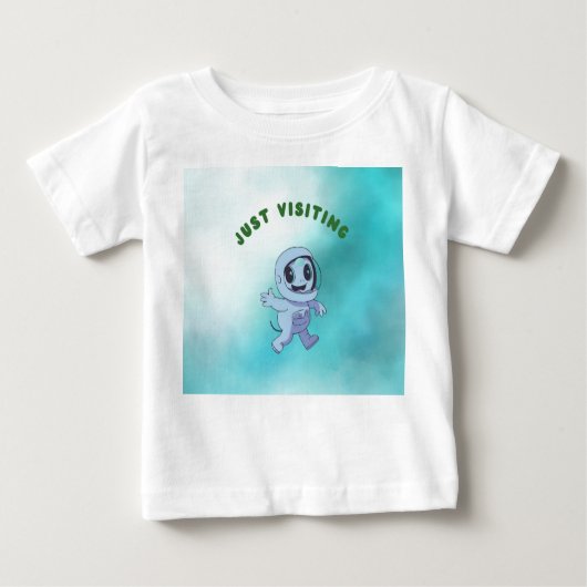 T-shirt Pour Bébé Just Visiting (Devant)
