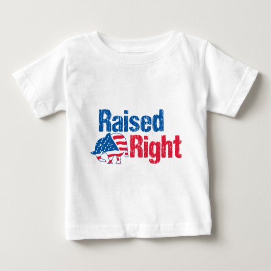 T-shirt Pour Bébé Juste élevé - républicain (Devant)