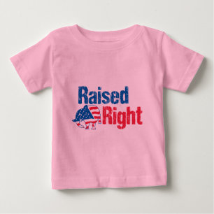 T-shirt Pour Bébé Juste élevé - républicain