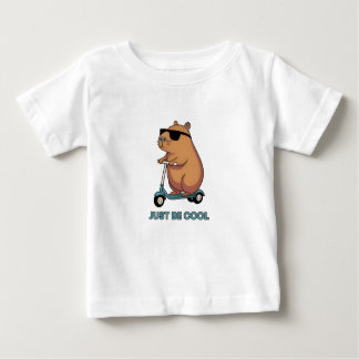 T-shirt Pour Bébé Juste être Cool" ours vélo DESGIN