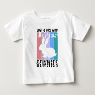 T-shirt Pour Bébé Juste une fille qui aime Bunnies Lapin de Pâques M