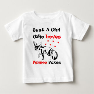 T-shirt Pour Bébé Juste Une Fille Qui Aime Fennec Foxes