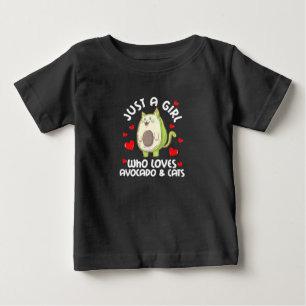 T-shirt Pour Bébé Juste Une Fille Qui Aime L'Avocat Et Les Chats