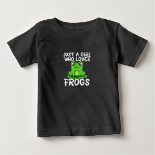T-shirt Pour Bébé Juste une fille qui aime les grenouilles  Cadeau 